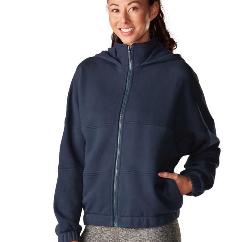 Women's Navy Full-Zip Hoodie